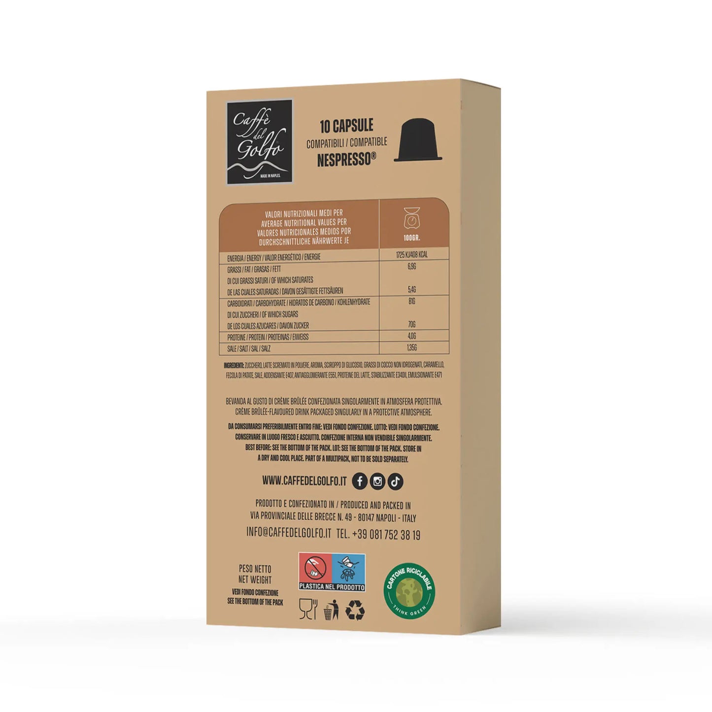 Capsule Solubili (Compatibili Nespresso®) - Miscela Biscotto