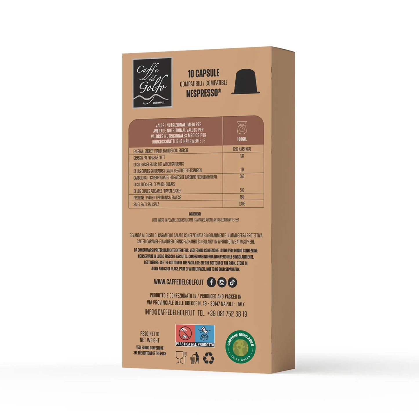 Capsule Solubili (Compatibili Nespresso®) - Miscela Caramello Salato