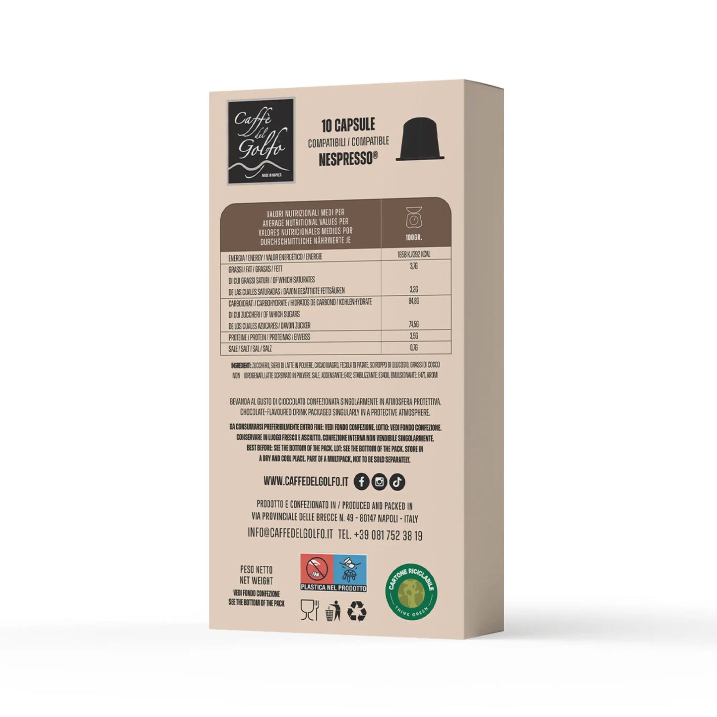 Capsule Solubili (Compatibili Nespresso®) - Miscela Cioccolato