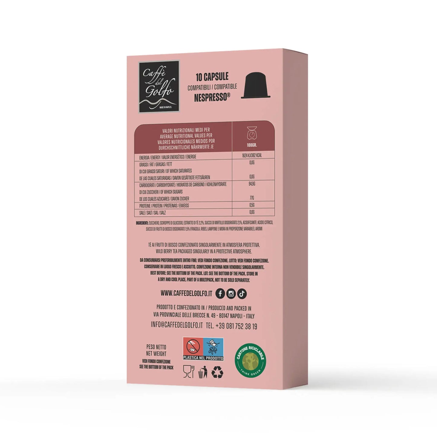 Capsule Infusi e Tisane (Compatibili Nespresso®) - Thè ai Frutti di Bosco