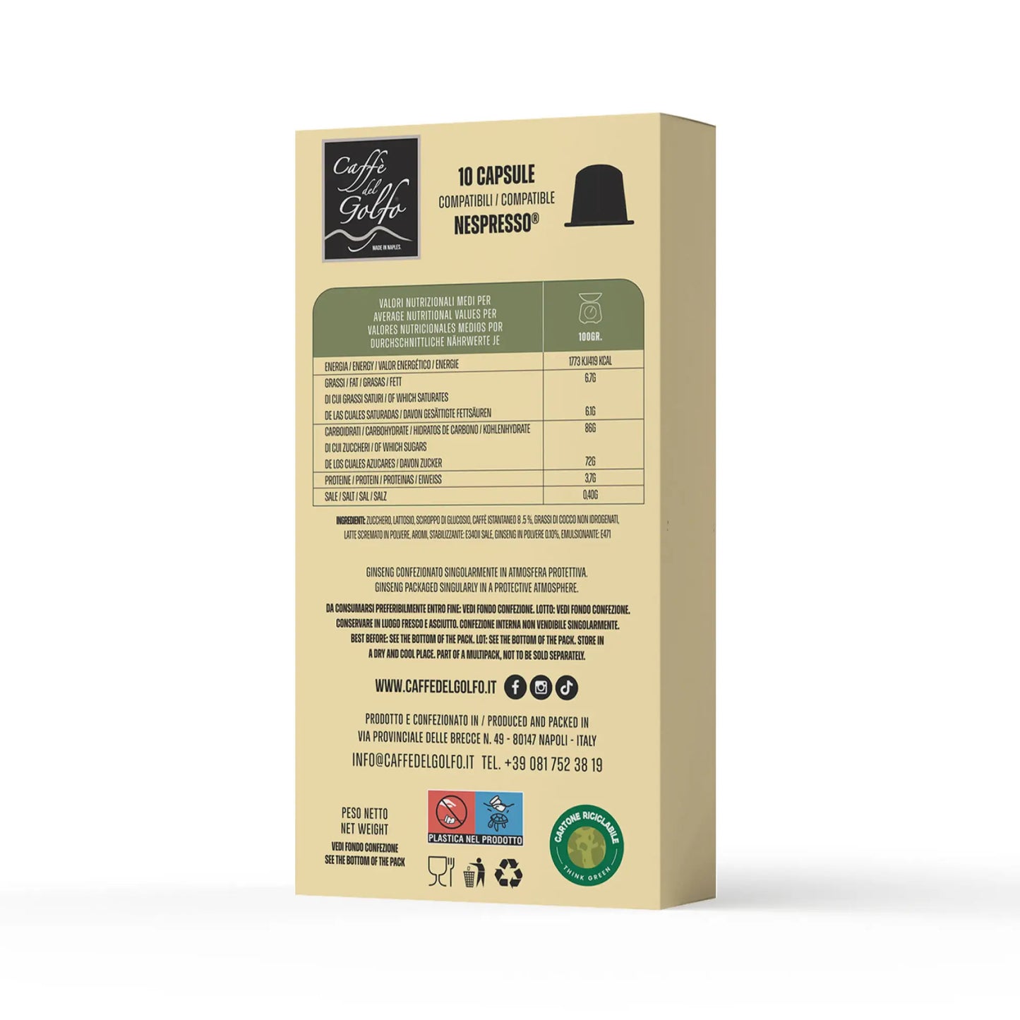 Capsule Solubili (Compatibili Nespresso®) - Miscela Ginseng