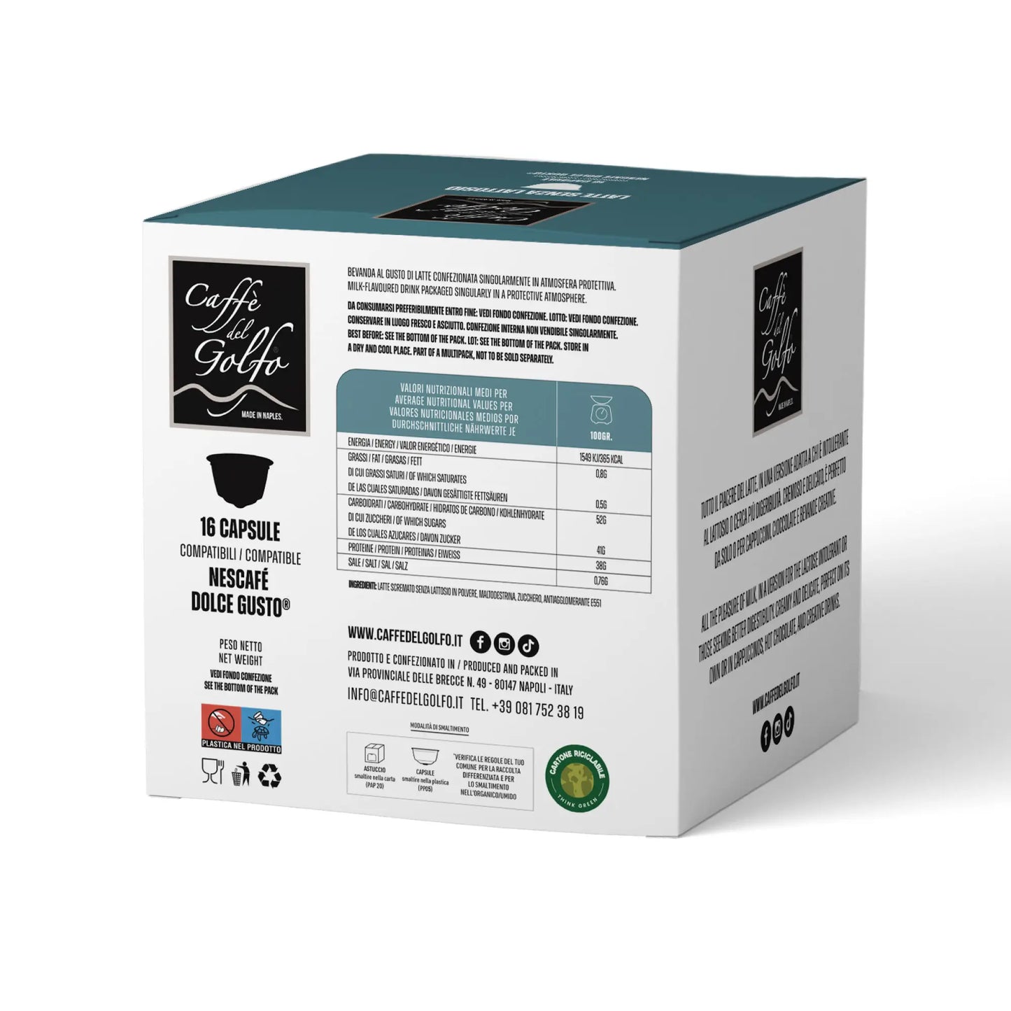Capsule Gusti Solubili (Compatibili Nescafé Dolce Gusto®) - Miscela Latte senza Lattosio