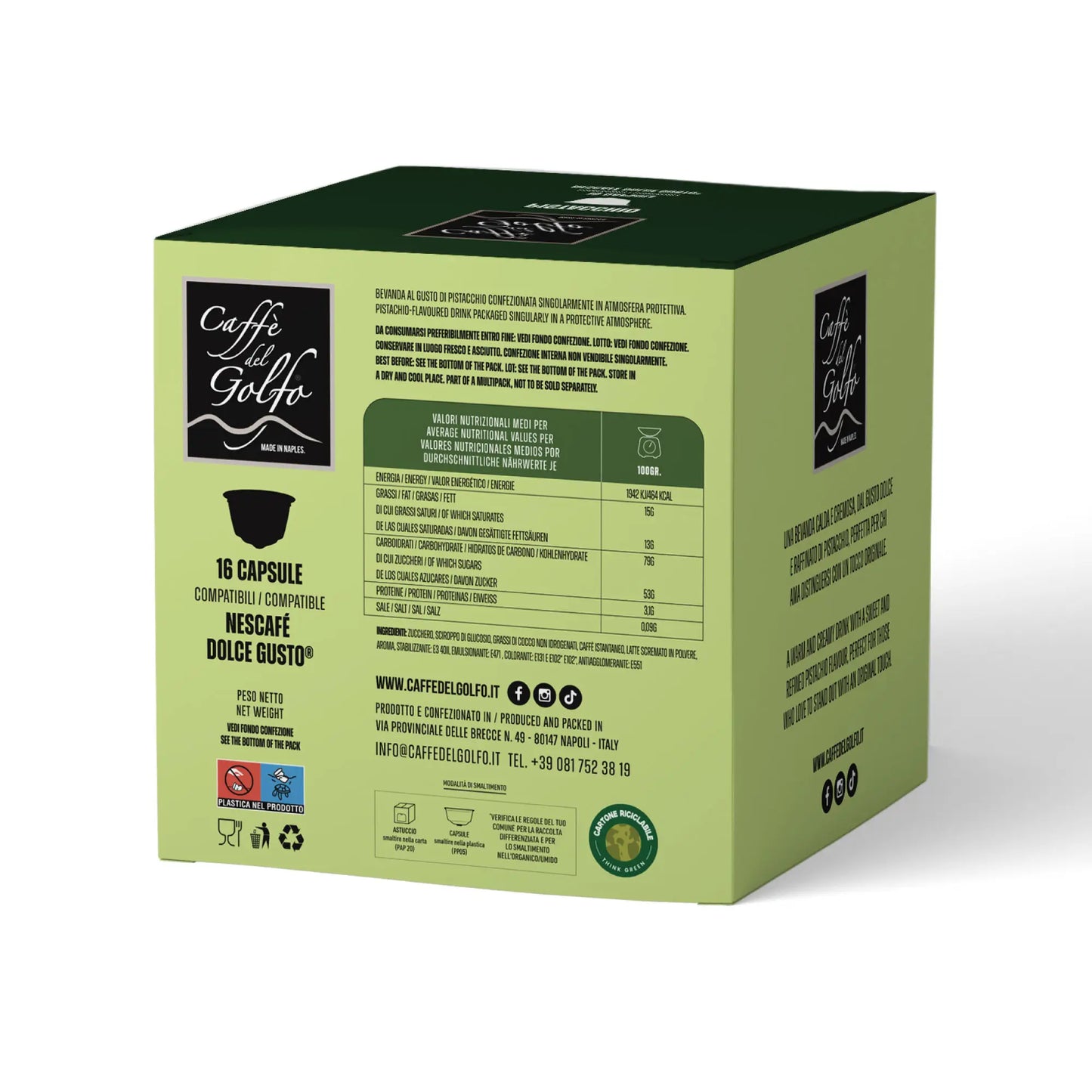 Capsule Gusti Solubili (Compatibili Nescafé Dolce Gusto®) - Miscela Pistacchio