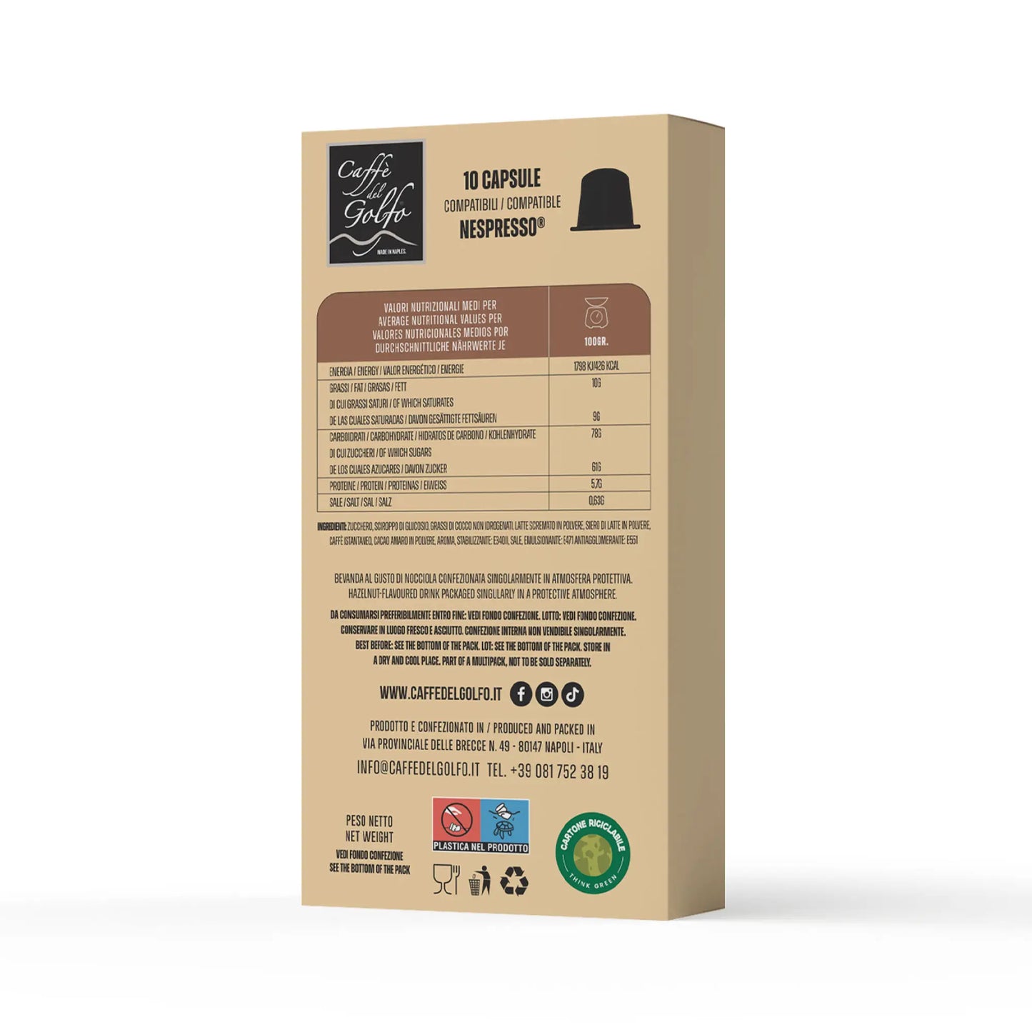 Capsule Solubili (Compatibili Nespresso®) - Miscela Nocciola