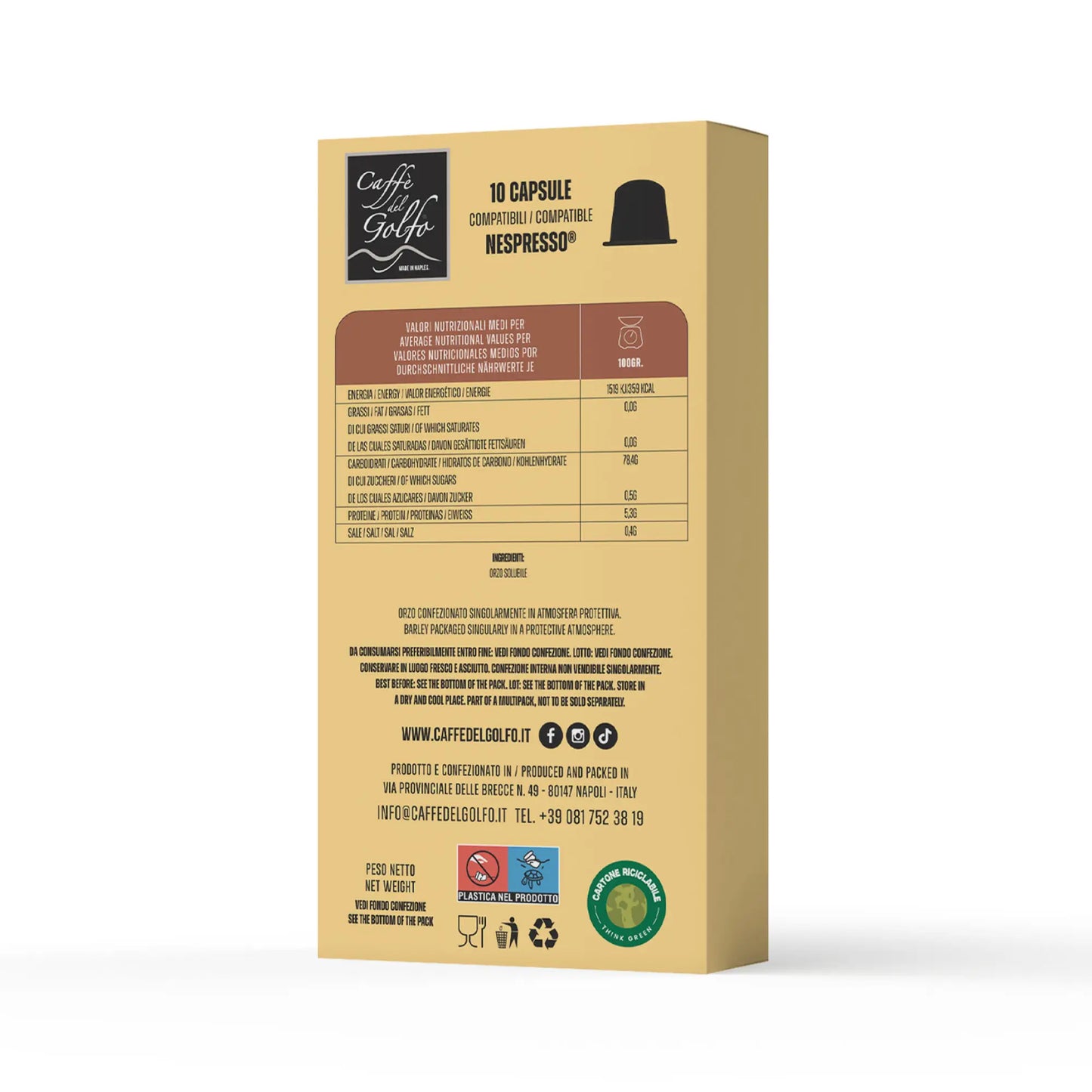 Capsule Solubili (Compatibili Nespresso®) - Miscela Orzo