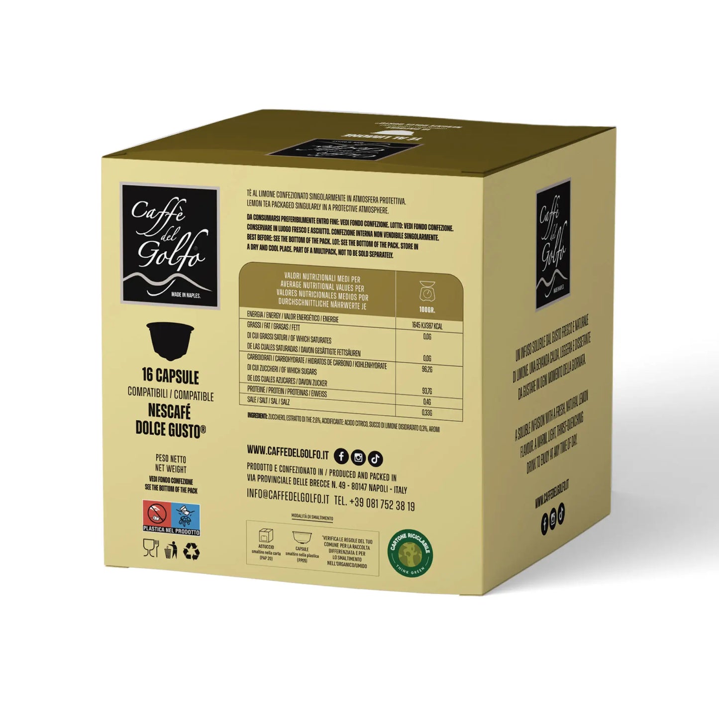 Capsule Gusti Solubili (Compatibili Nescafé Dolce Gusto®) - Miscela Thè al Limone