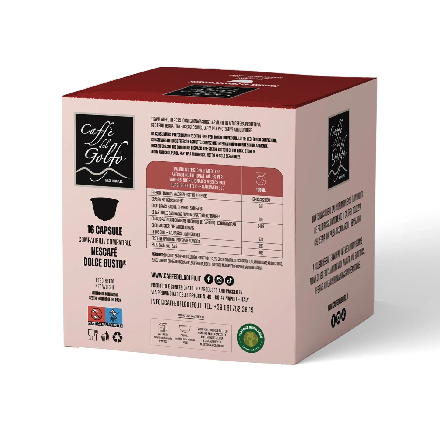 Capsule Gusti Solubili (Compatibili Nescafé Dolce Gusto®) - Miscela Thè Frutti Rossi